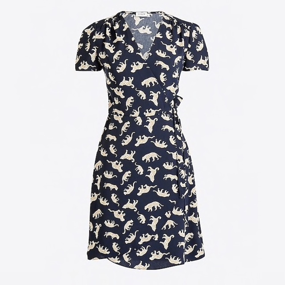 J Crew Printed Wrap Dress